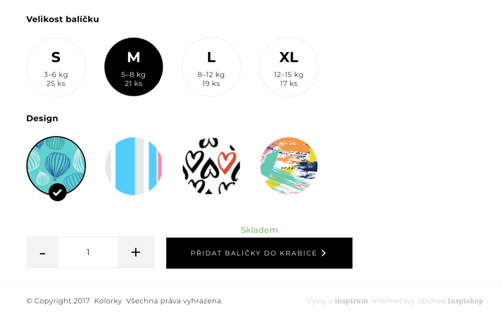 e-shop na míru - konfigurátor pro kolorky