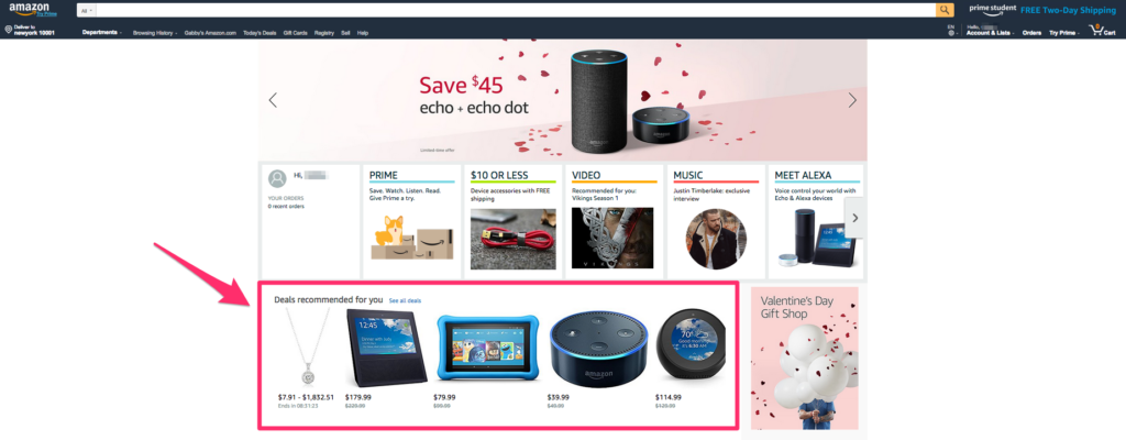 personalizovaná domovská stránka je důležitá pro zvyšování zisku e-shopu.