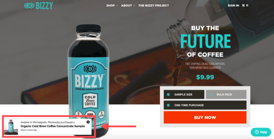 sociální potvrzení na e-shopu