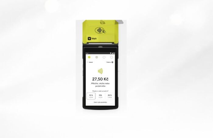 Spropitné na terminálu Teya